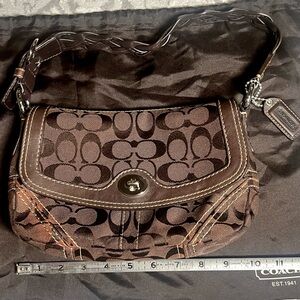 Coach Brown Shoulder Bag Signature C